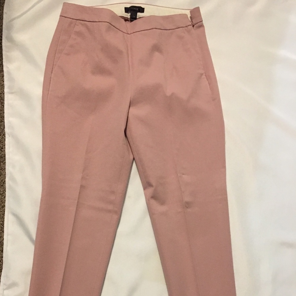 JCrew cropped pants in Blush Pink
